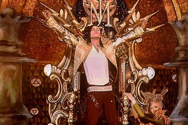 A holographic image of Michael Jackson